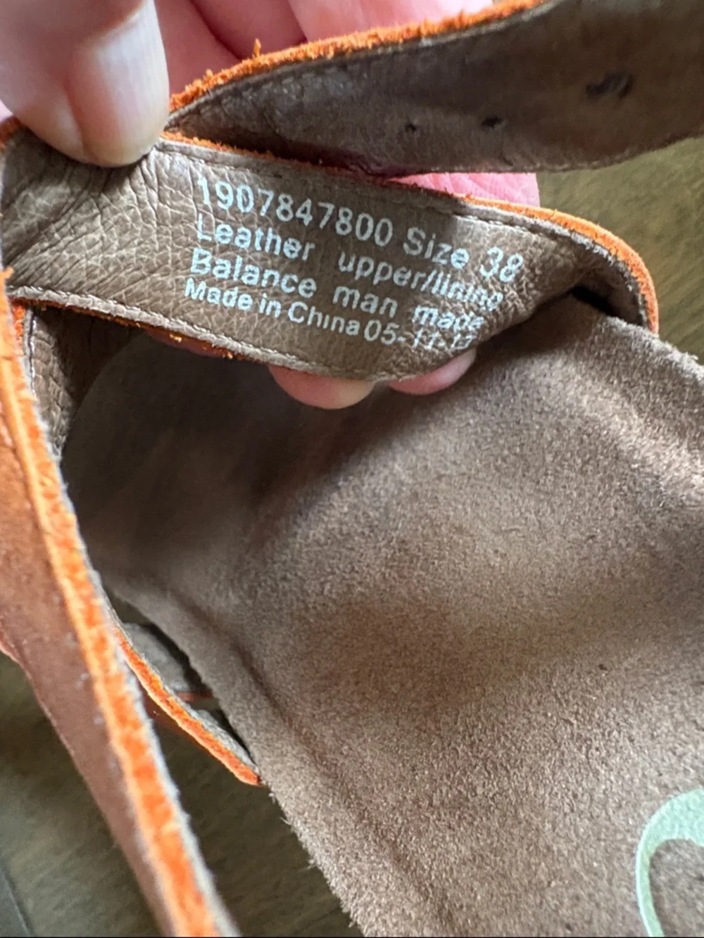 Dansko Frida Orange Leather Strappy Wedge Sandals size EU 38